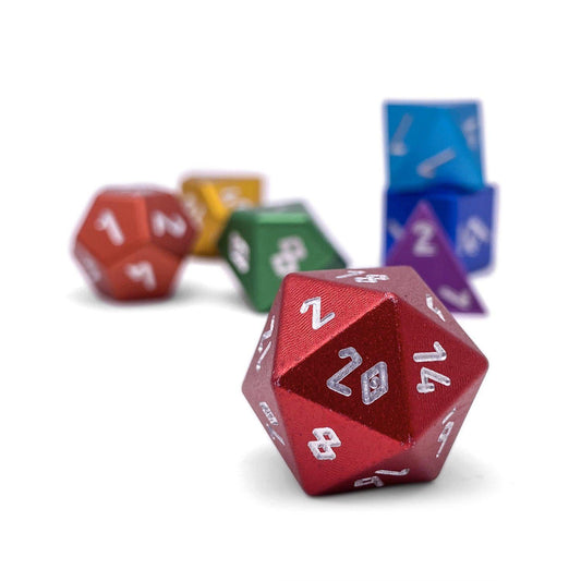 Norse Foundry 7 Die Aluminum Dice Set: Rainbow