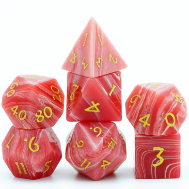 Red Agate - Gemstone Engraved with Gold