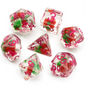 Foam Brain Games RPG Dice Set: Red & Green Flower