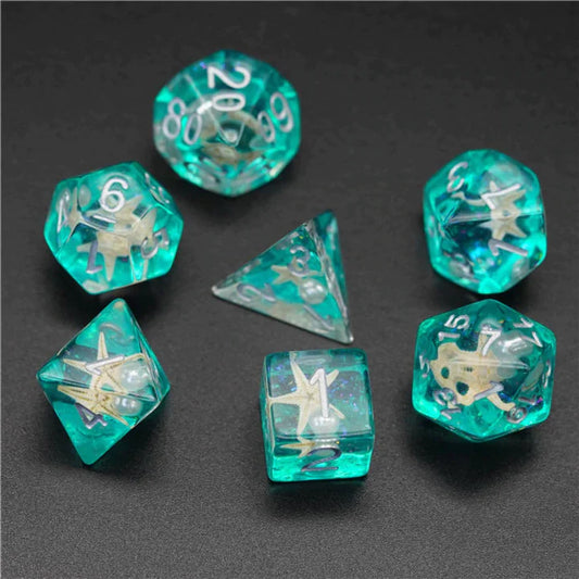 RPG Set: Green Glitter with Starfish and Pearl
