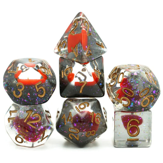 RPG Dice Set: Hearts