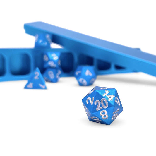 Norse Foundry Pebble Aluminum Dice Set with Vault: Sea Teal