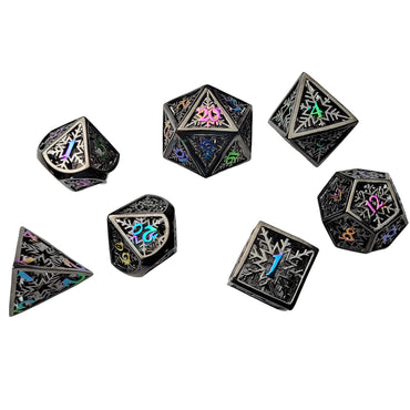 Forged Gaming Shadow's Rime 7 Piece Hollow Metal Dice Set
