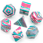 Textured Turquoise Pink & Teal - Engraved