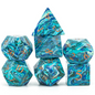 Textured Turquoise Shades of Blue - Engraved