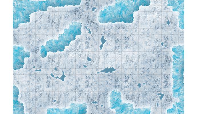 Dungeons and Dragons Game Mat Caverns of Ice Encounter Map (30mm)