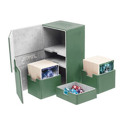 Ultimate Guard Twin Flip N Tray Deck Box - Green (200+)