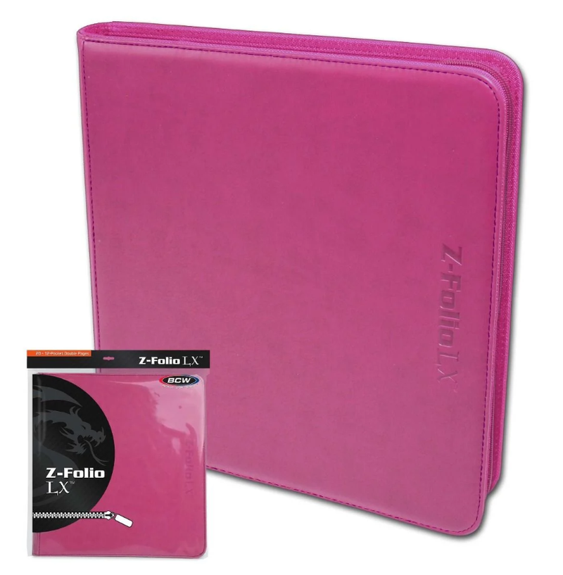 BCW Z-Folio LX 12 Pocket Binder - Pink
