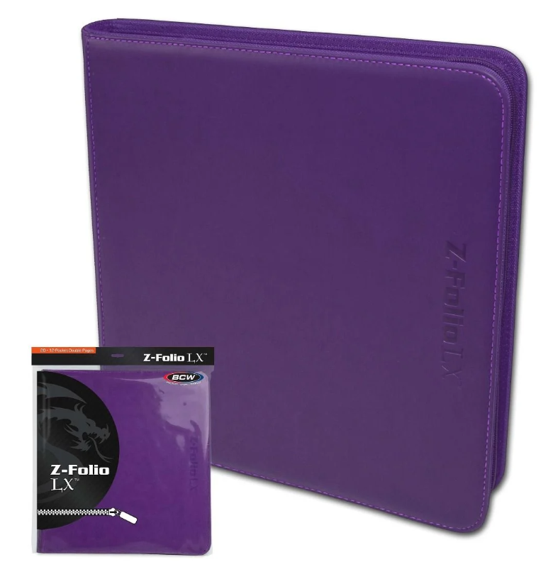BCW Z-Folio LX 12 Pocket Binder - Purple