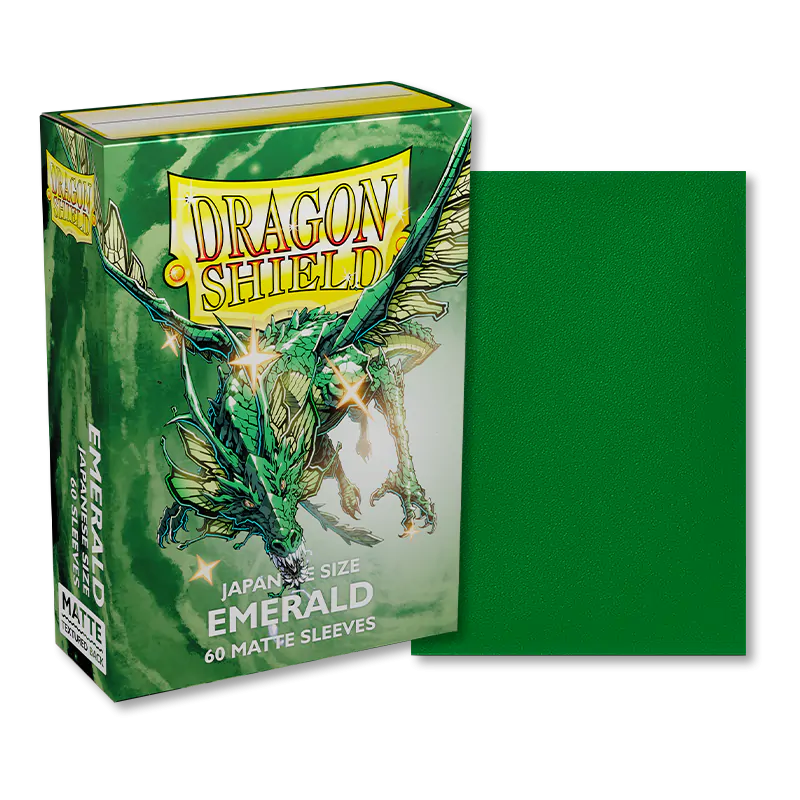 Dragon Shield: Japanese Size 60ct Sleeves - Emerald (Matte)