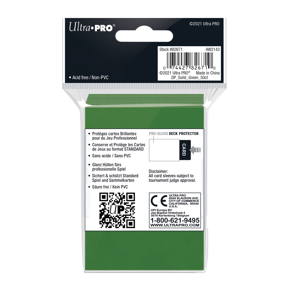 Ultra PRO: Standard 50ct Sleeves - PRO-Gloss (Green)