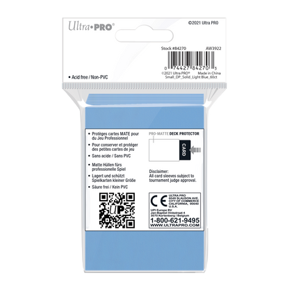Ultra PRO: Small 60ct Sleeves - PRO-Matte (Light Blue)