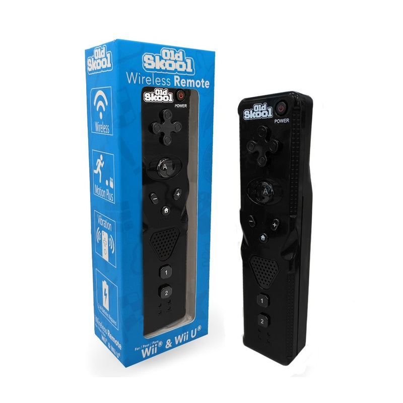 Old Skool Nintendo Wii/Wii U Remote (Black)