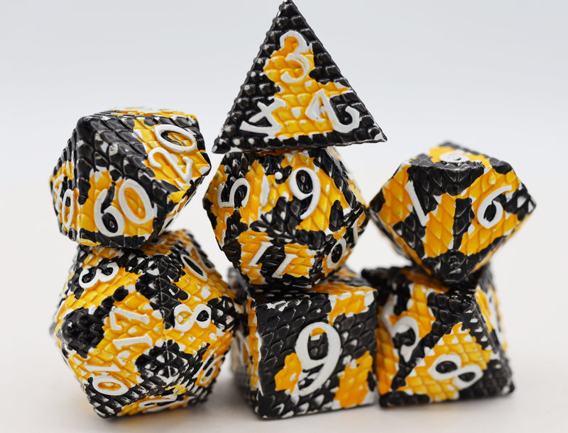 Dragon Scale: Bumblebee - Metal RPG Dice Set