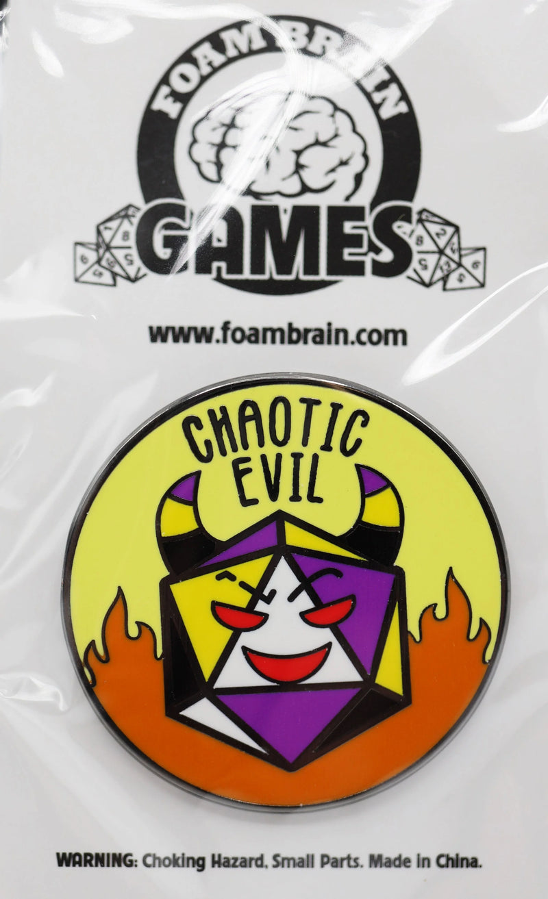 Pride Flag Alignment Pin: Nonbinary - Chaotic Evil