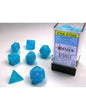 Chessex Mini Dice: Luminary - Sky/silver 7 Dice Set