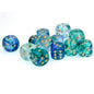 Chessex Nebula: 16MM D6 Oceanic/Gold (12)