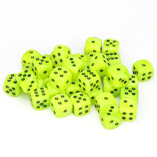 Chessex Vortex: 12MM D6 Bright Green/Black (36)
