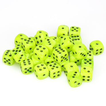 Chessex Vortex: 12MM D6 Bright Green/Black (36)