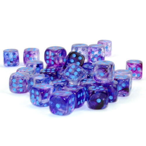 Chessex Nebula: 12MM D6 Noctunal/Blue (36)