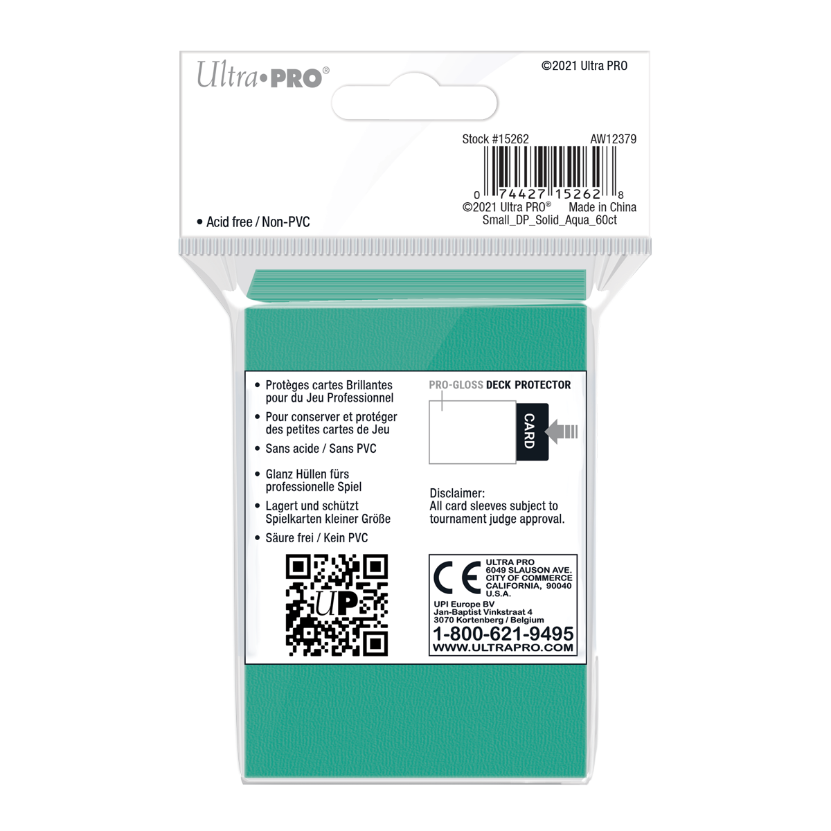 Ultra PRO: Small 60ct Sleeves - PRO-Gloss (Aqua)