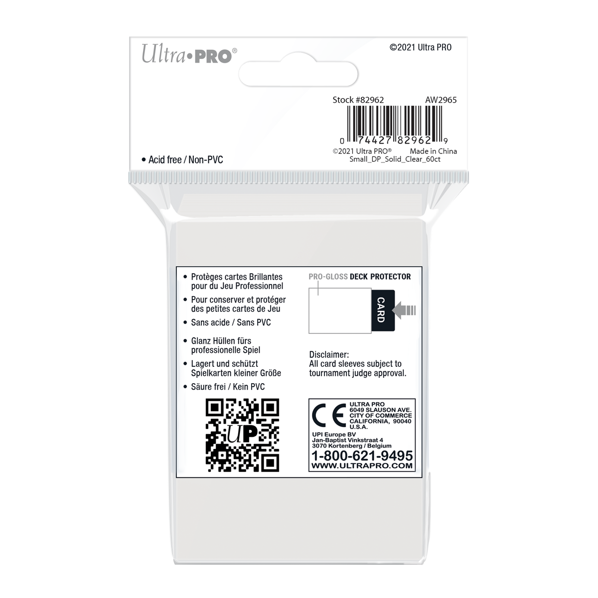 Ultra PRO: Small 60ct Sleeves - PRO-Gloss (Clear)