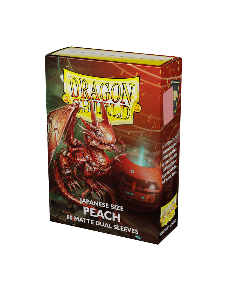 Dragon Shield Sleeves Japanese Size - Peach Dual Matte (60)