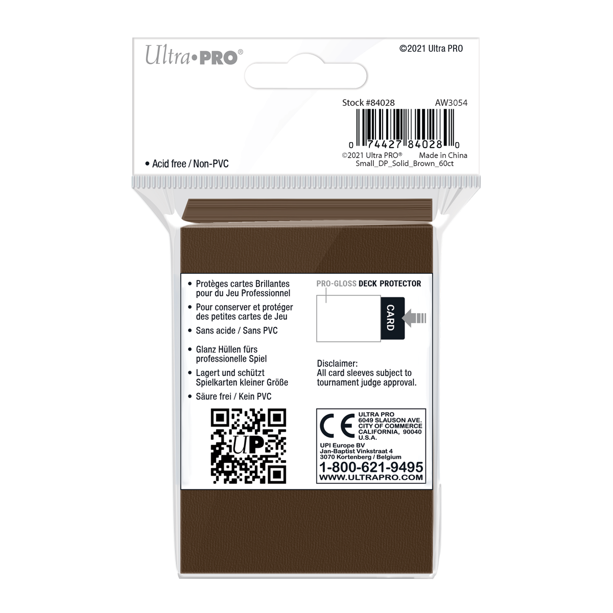 Ultra PRO: Small 60ct Sleeves - PRO-Gloss (Brown)