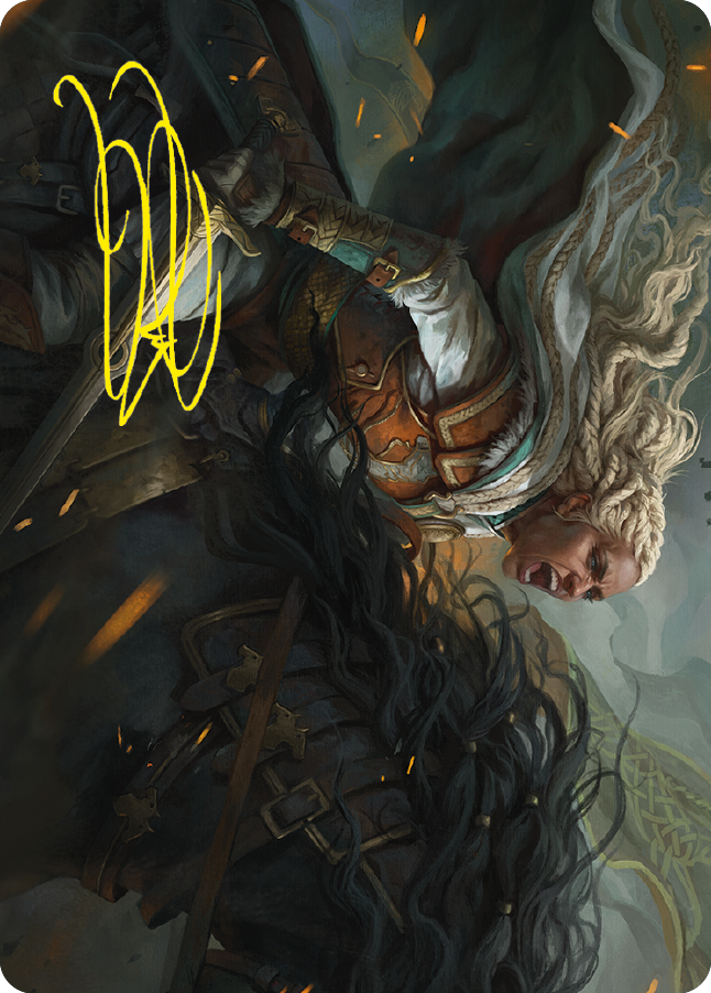Eowyn, Fearless Knight Art Card (Gold-Stamped Signature) [The Lord of the Rings: Tales of Middle-earth Art Series]