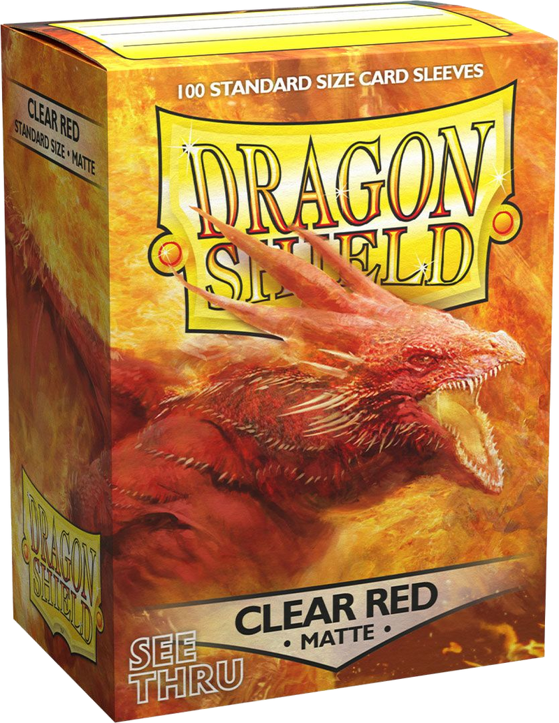 Dragon Shield Sleeves - Clear Red ‘Ignicip’ Matte (100)