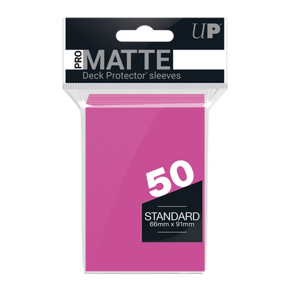 Ultra PRO: Standard 50ct Sleeves - PRO-Matte (Bright Pink)