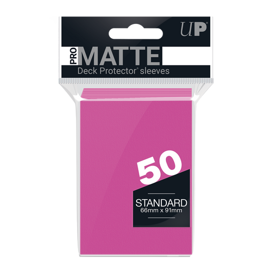 Ultra PRO: Standard 50ct Sleeves - PRO-Matte (Bright Pink)