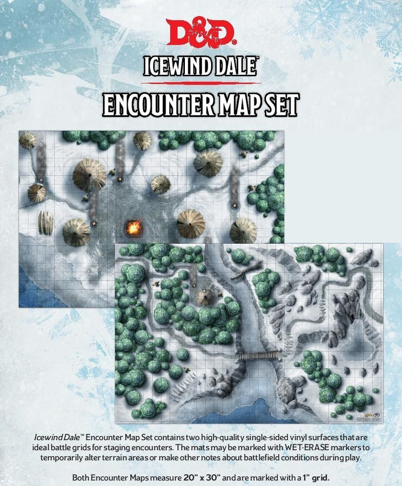 Dungeons and Dragons Game Mat Icewind Dale Map