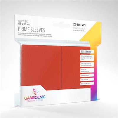 GameGenic Prime Sleeves: Red (100)
