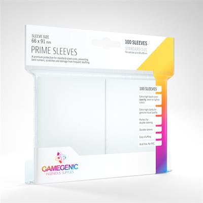 GameGenic Prime Sleeves: White (100)