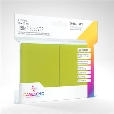 GameGenic Prime Sleeves: Lime (100)