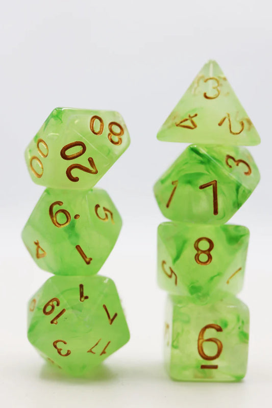 Foam Brain Games RPG Set: Green Silk Translucent