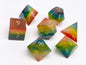 Norse Foundry 7 Die RPG Dice Set: Rainbow Cat's Eye