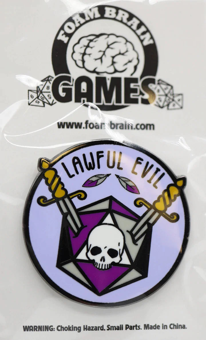 Pride Flag Alignment Pin: Asexual - Lawful Evil