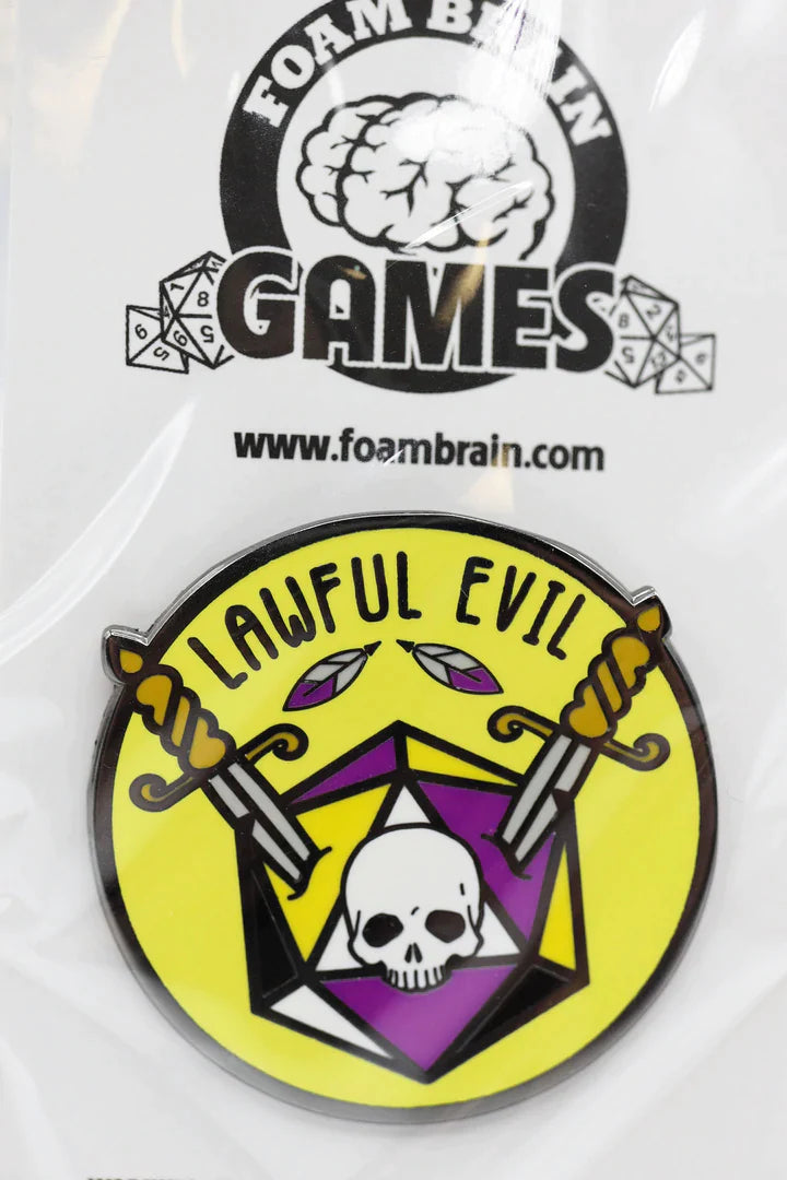 Pride Flag Alignment Pin: Nonbinary - Lawful Evil