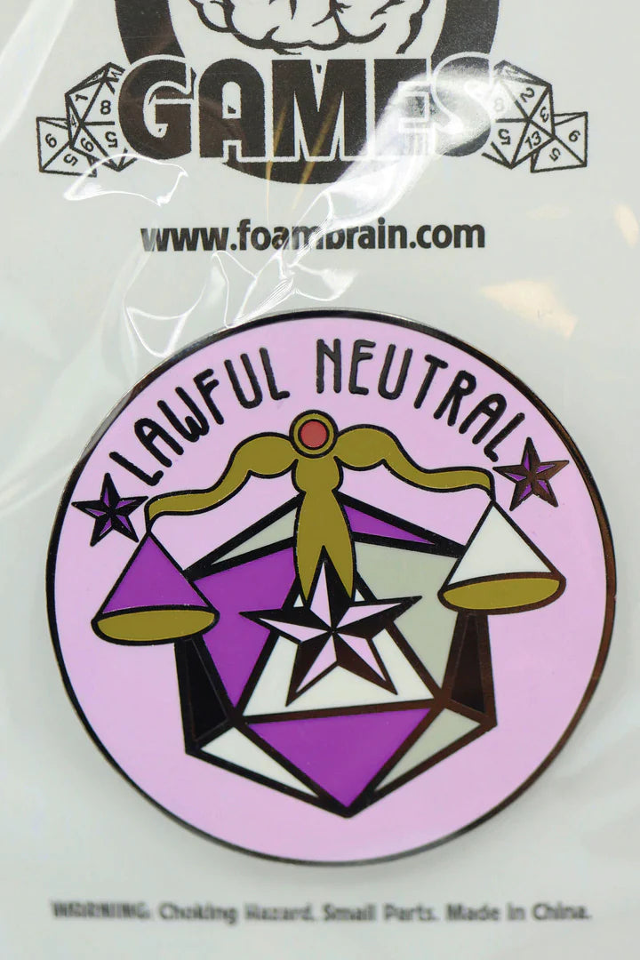 Pride Flag Alignment Pin: Asexual - Lawful Neutral