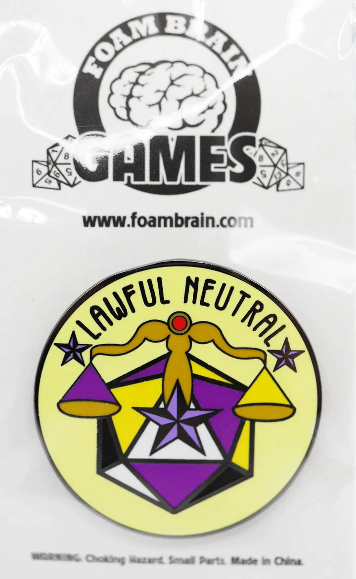 Pride Flag Alignment Pin: Nonbinary - Lawful Neutral
