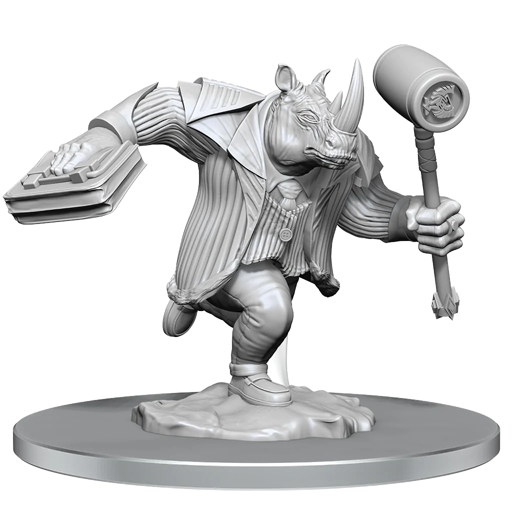 Magic the Gathering Unpainted Miniatures: Freelance Muscle & Rhox Pummeler