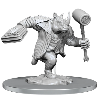 Magic the Gathering Unpainted Miniatures: Freelance Muscle & Rhox Pummeler
