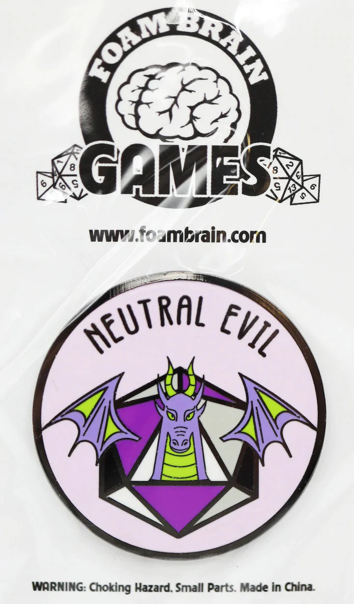 Pride Flag Alignment Pin: Asexual - Neutral Evil