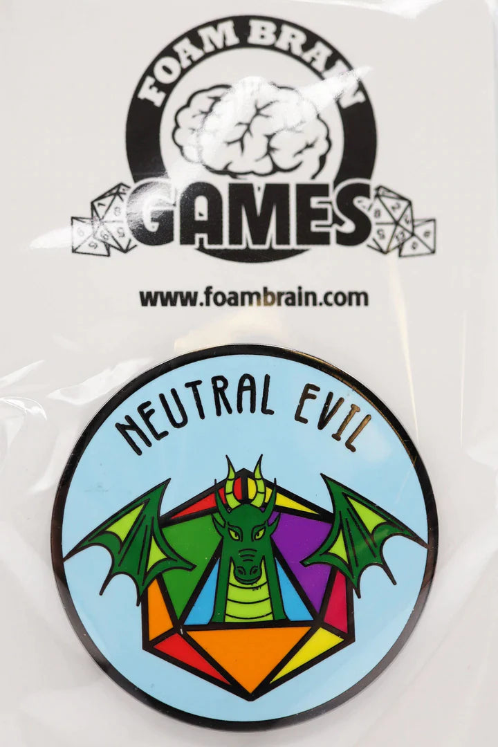 Pride Flag Alignment Pin: Rainbow - Neutral Evil