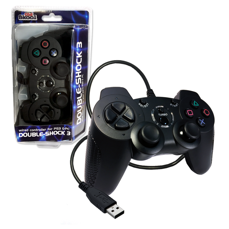 Old Skool Playstation 3 Double Shock 3 Wired Controller