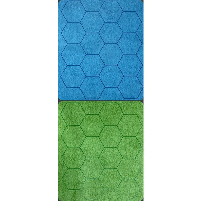 Chessex Reversible Battlemat - 1" HEXES Blue/Green