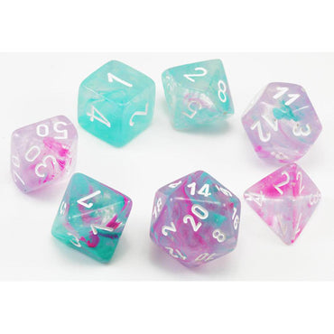 Chessex Nebula: Wisteria/White 7 Dice Set