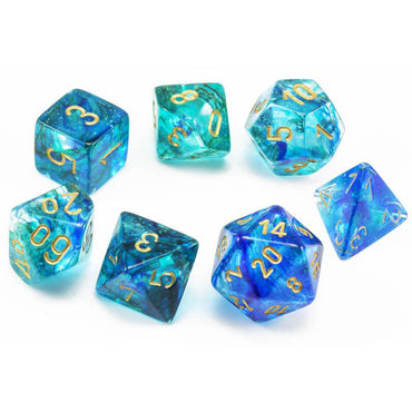 Chessex Nebula: Oceanic/Gold 7 Dice Set